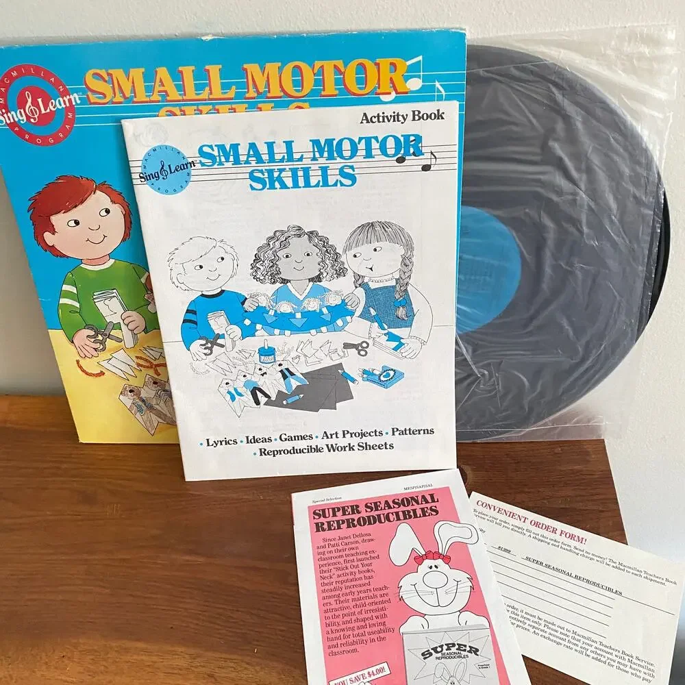 Vintage 1988 Small Motor Skills Sing & Learn Vinyl Record